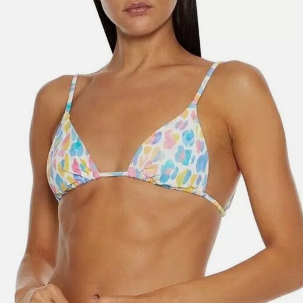 NWT Onia Shimmer Leopard Bikini Top (M) Retail $95